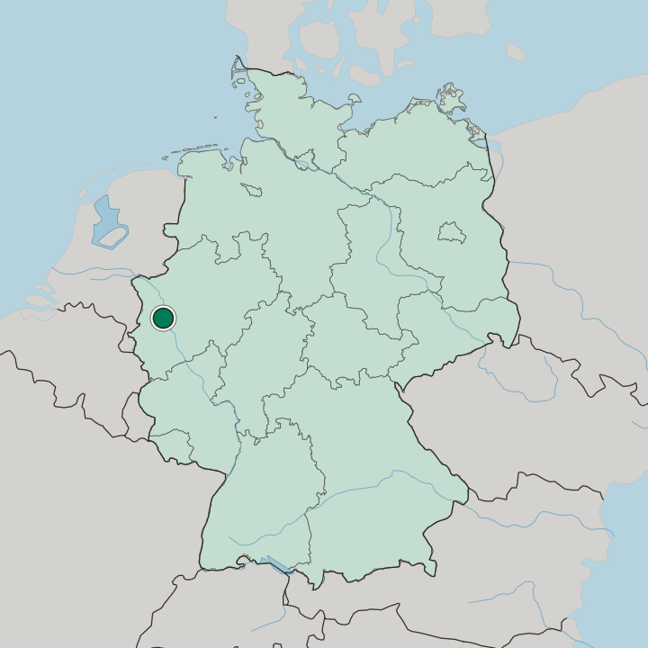 Map showing Meerbusch — In Germany