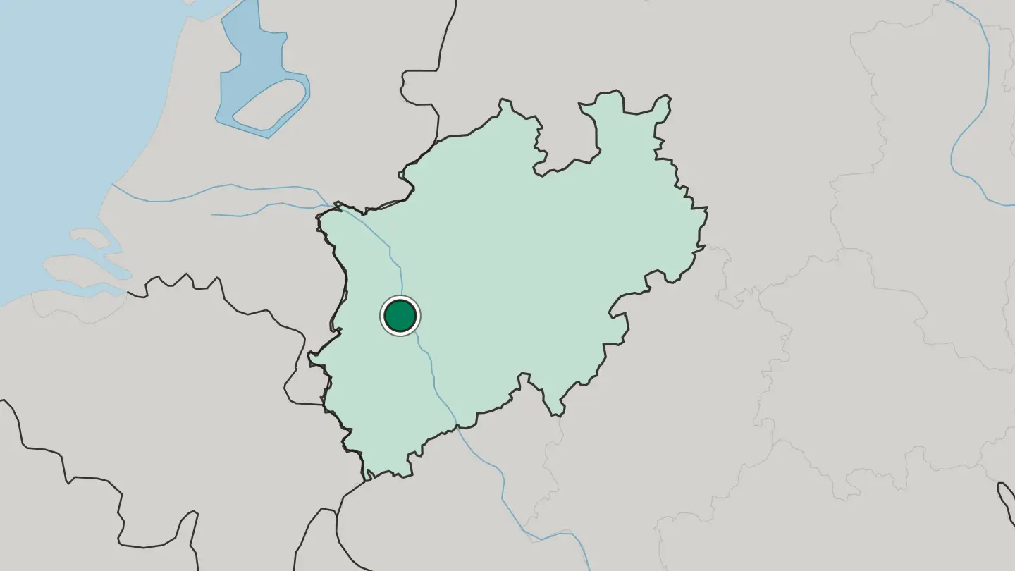 Map of Meerbusch in Germany