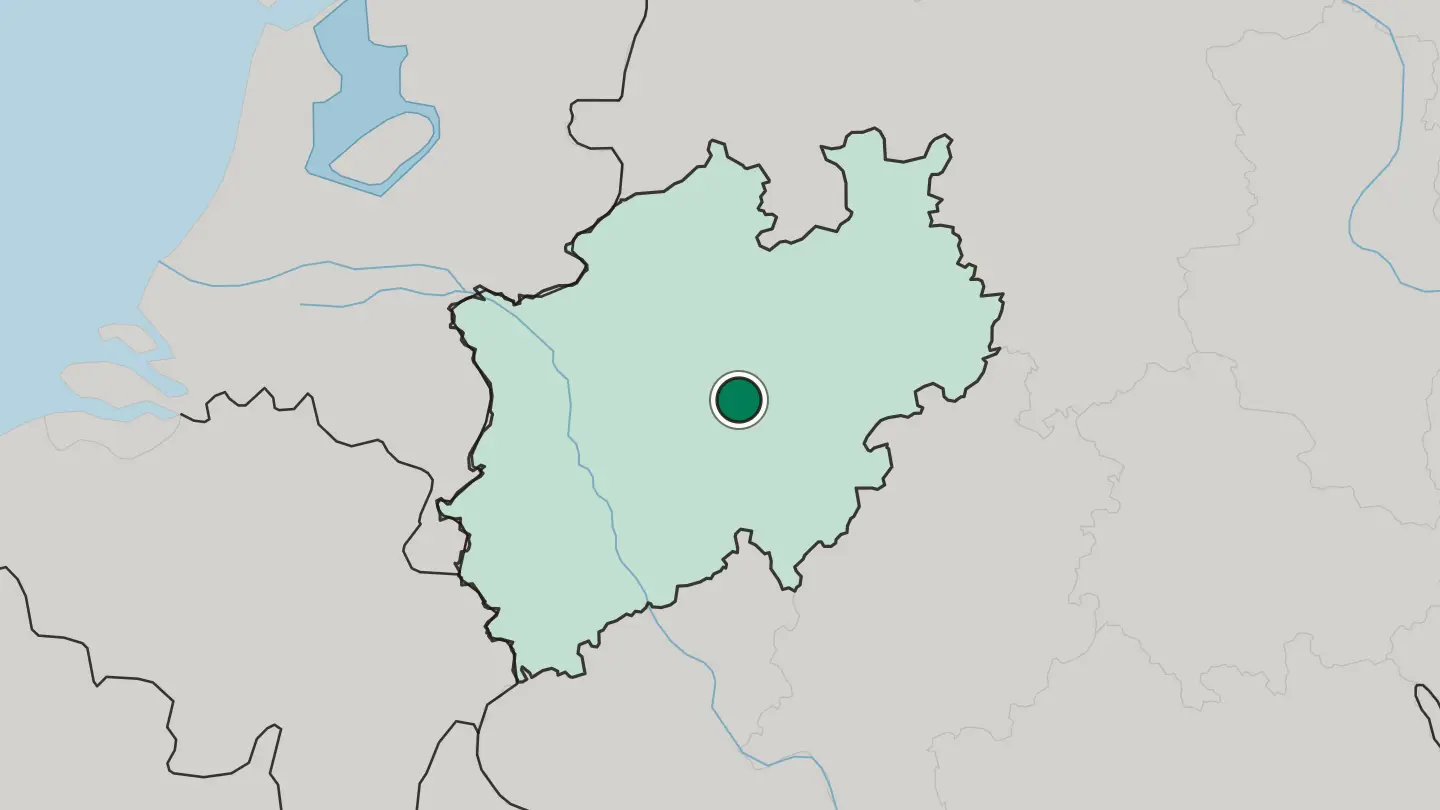 Map of Menden in Germany