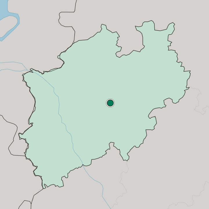 Map showing Menden — In Nordrhein-Westfalen