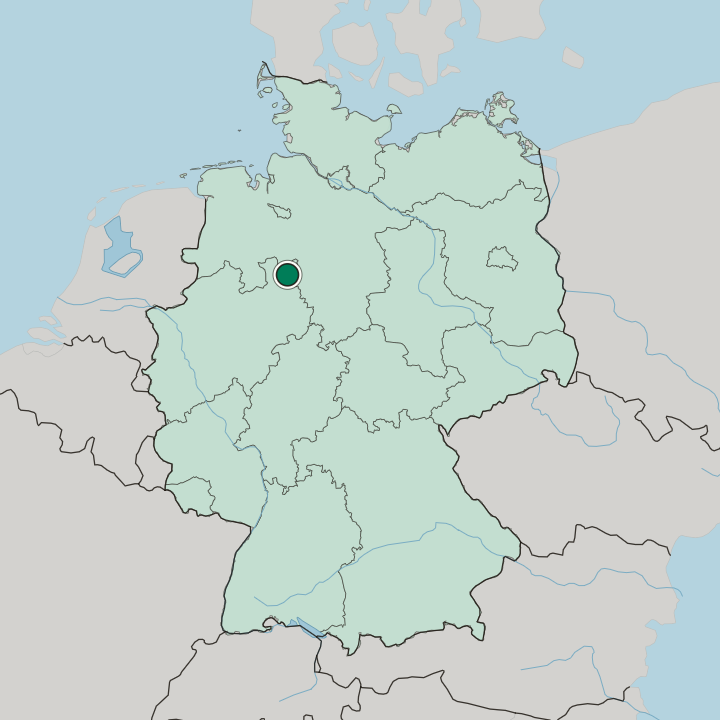 Map showing Minden — In Germany