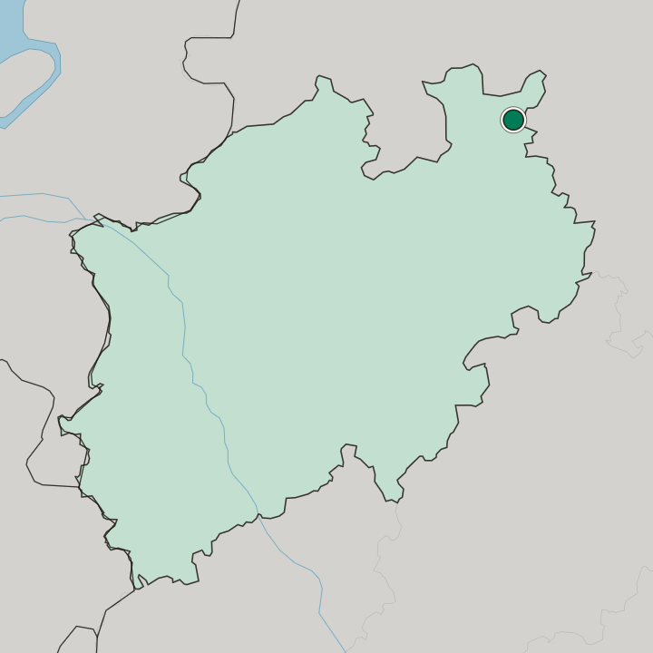 Map showing Minden — In Nordrhein-Westfalen