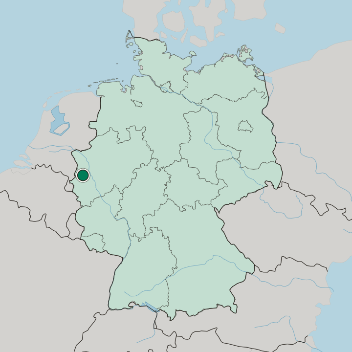 Map showing Rheindahlen — In Germany
