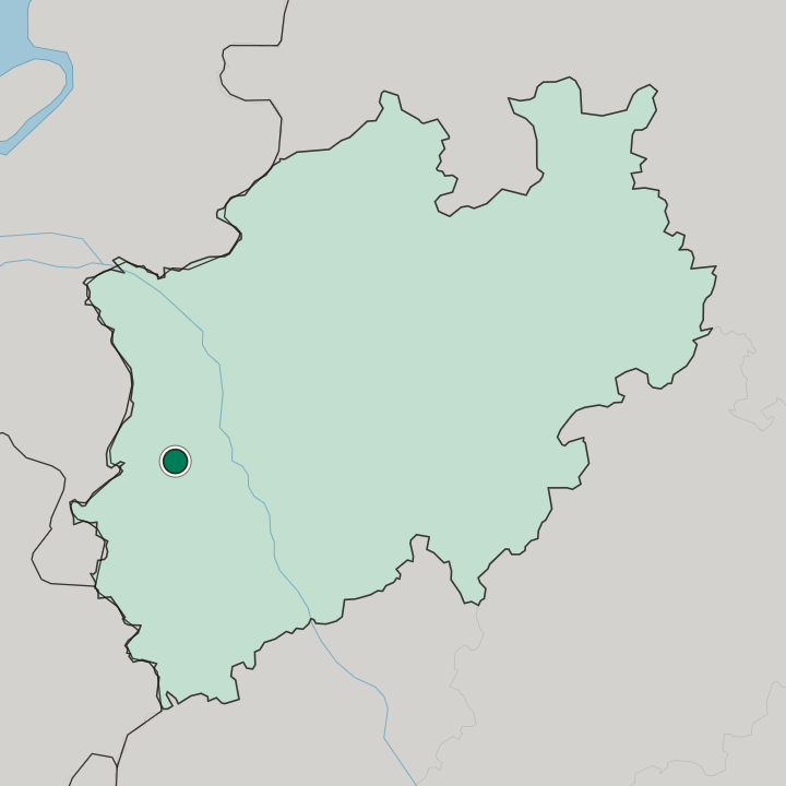 Map showing Rheindahlen — In Nordrhein-Westfalen
