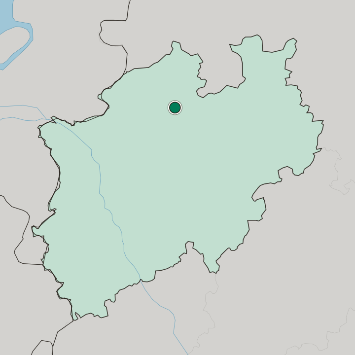 Map showing Münster — In Nordrhein-Westfalen