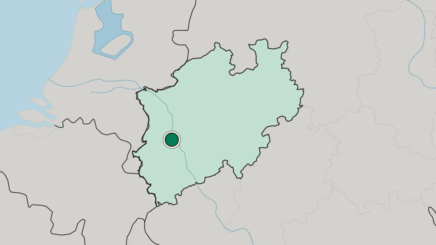 Map of Neuss in Germany