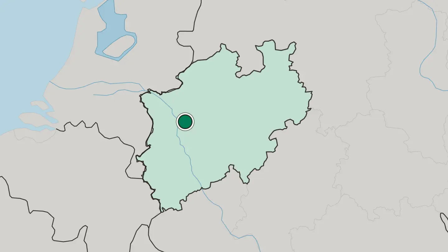 Map of Oberhausen in Germany