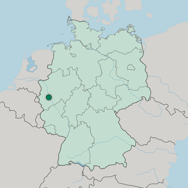 Map showing Pulheim — In Germany