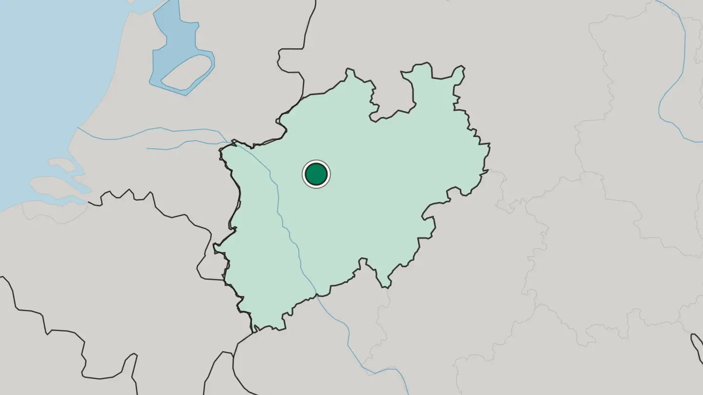 Map of Recklinghausen in Germany
