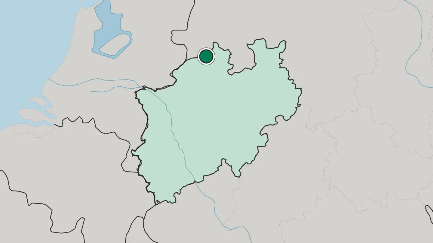 Map of Rheine in Germany