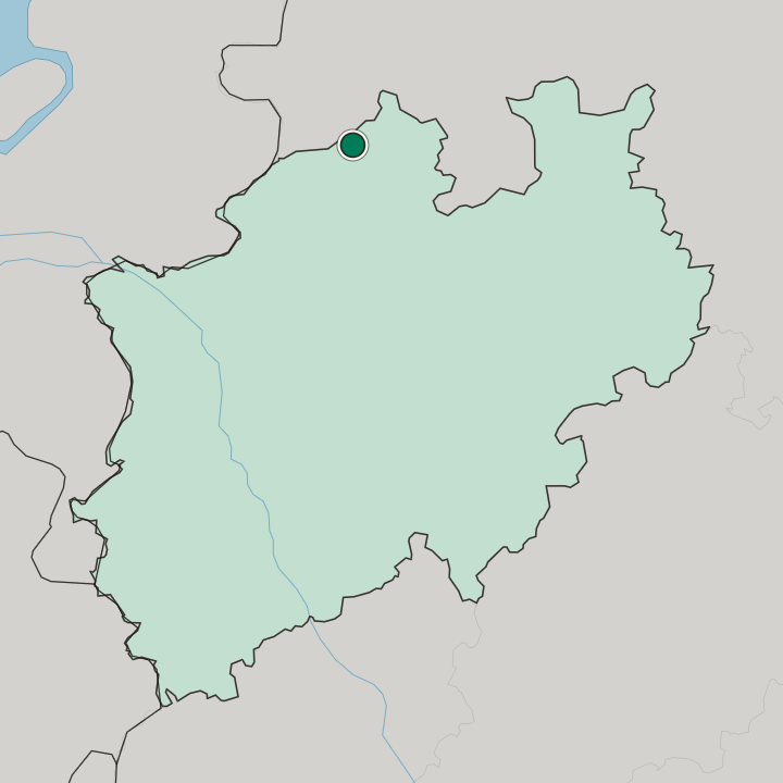 Map showing Rheine — In Nordrhein-Westfalen