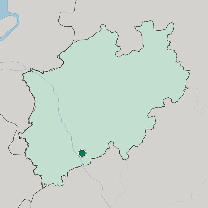 Map showing Sankt Augustin — In Nordrhein-Westfalen