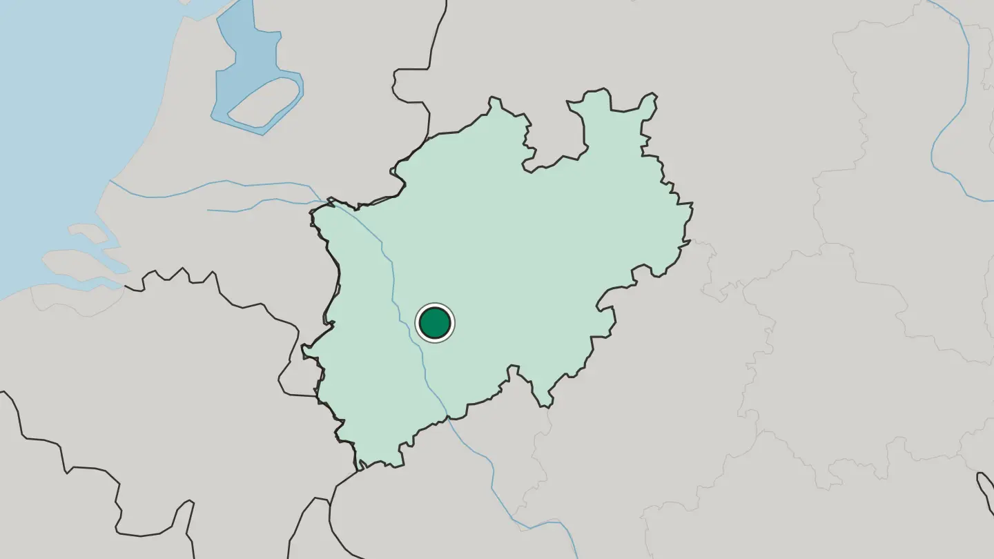 Map of Solingen in Germany