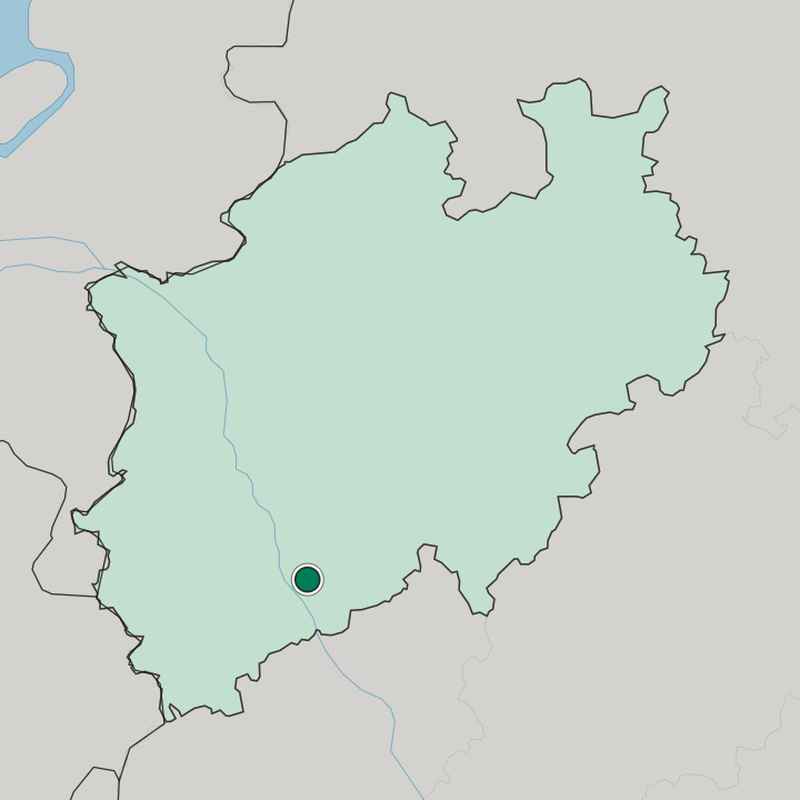 Map showing Troisdorf — In Nordrhein-Westfalen