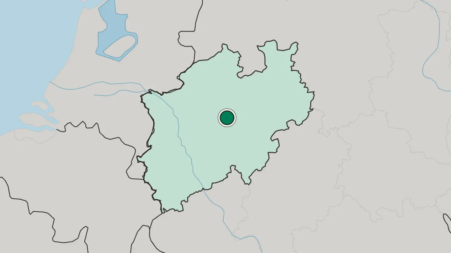 Map of Unna in Germany