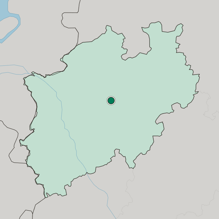 Map showing Unna — In Nordrhein-Westfalen
