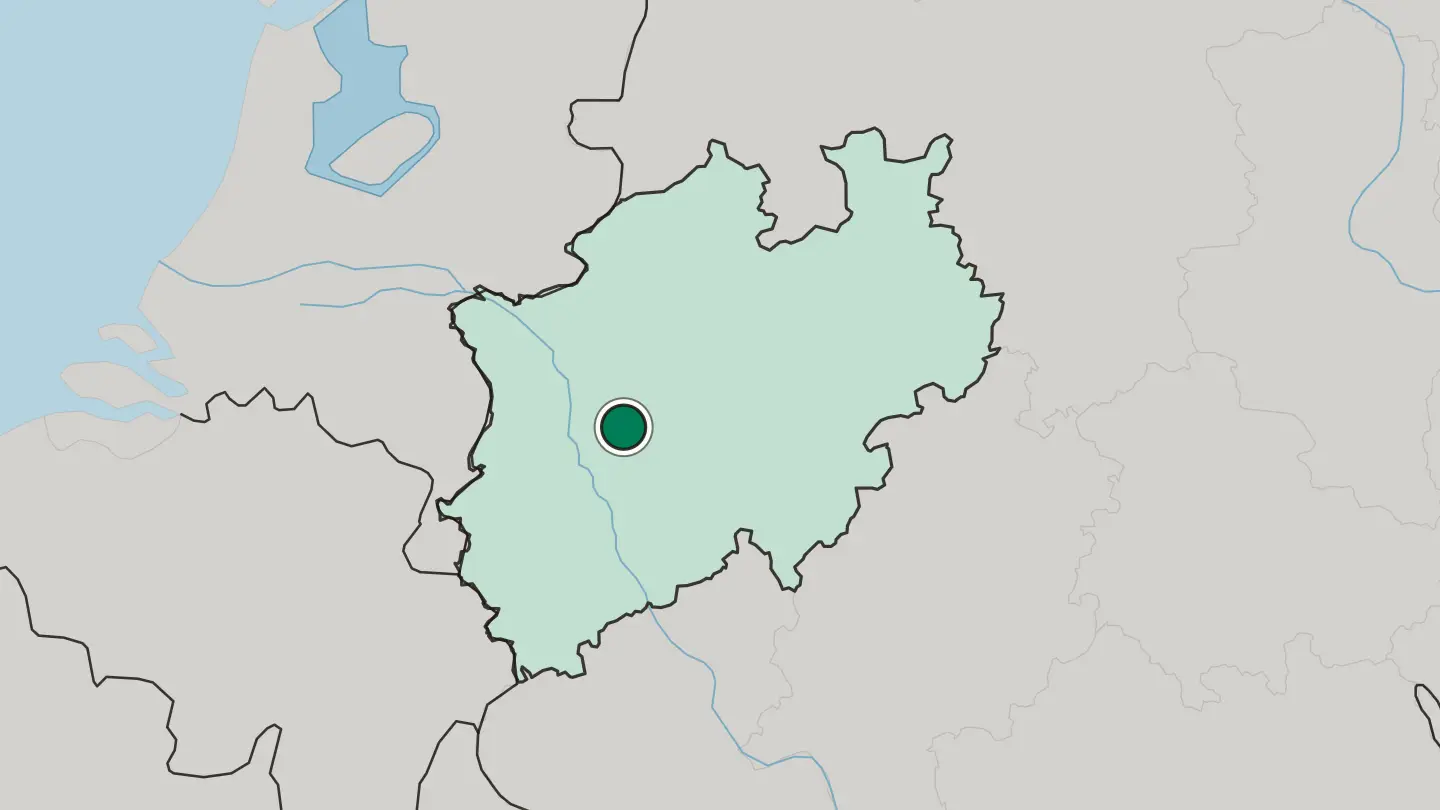 Map of Velbert in Germany