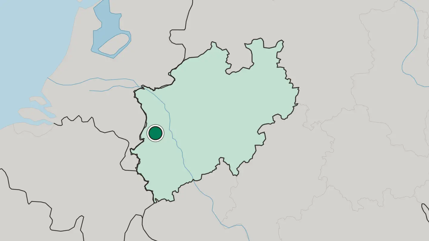 Map of Viersen in Germany
