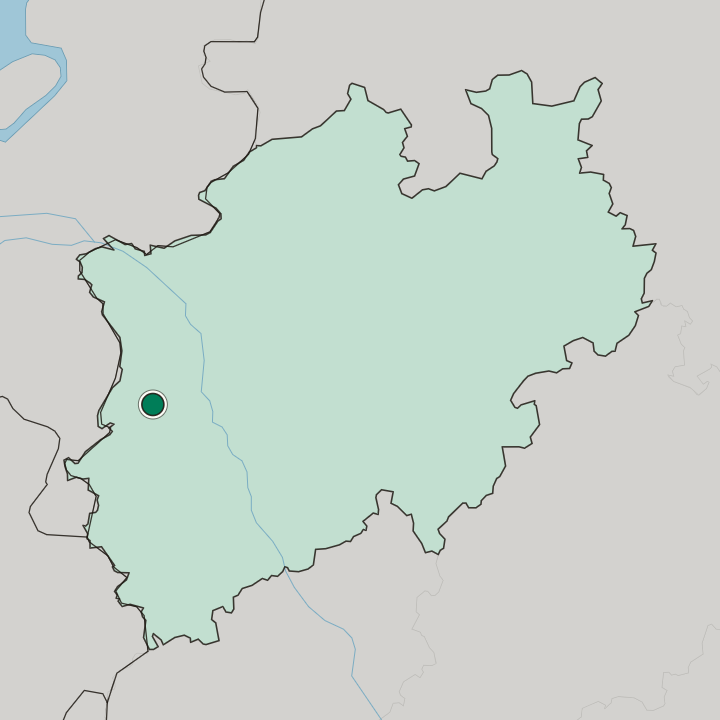 Map showing Hülsdonk — In Nordrhein-Westfalen