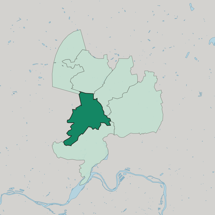 Map showing Laer — In Wattenscheid