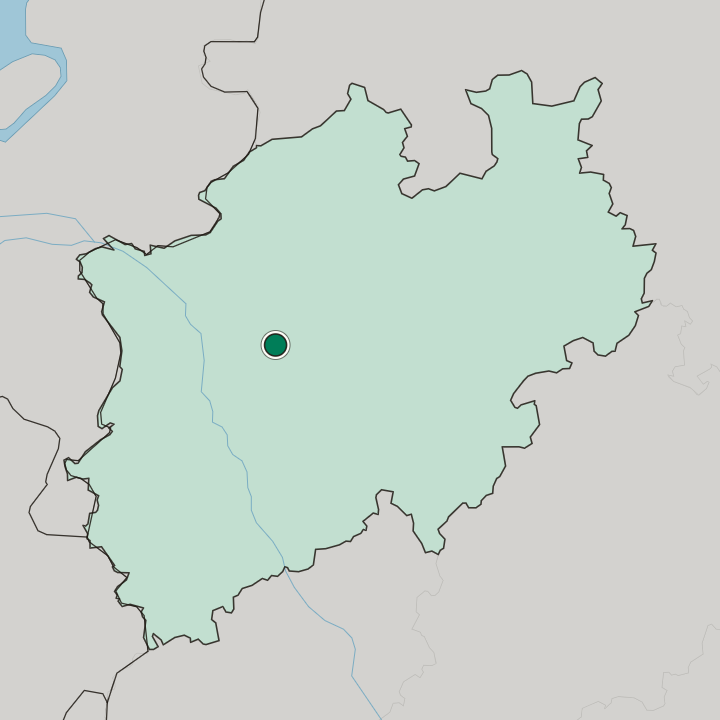 Map showing Bochum-Werne — In Nordrhein-Westfalen