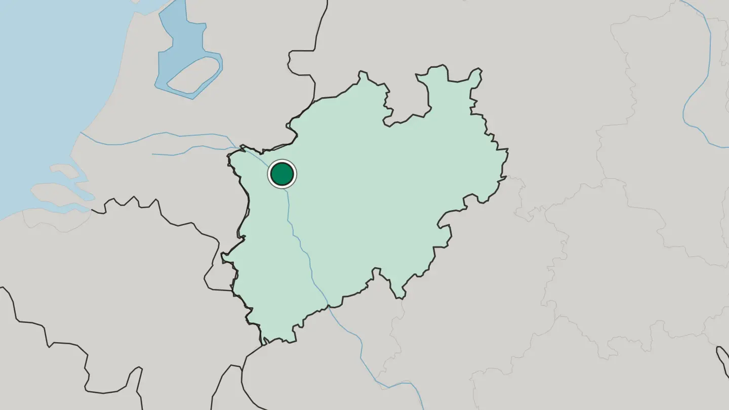 Map of Wesel in Germany