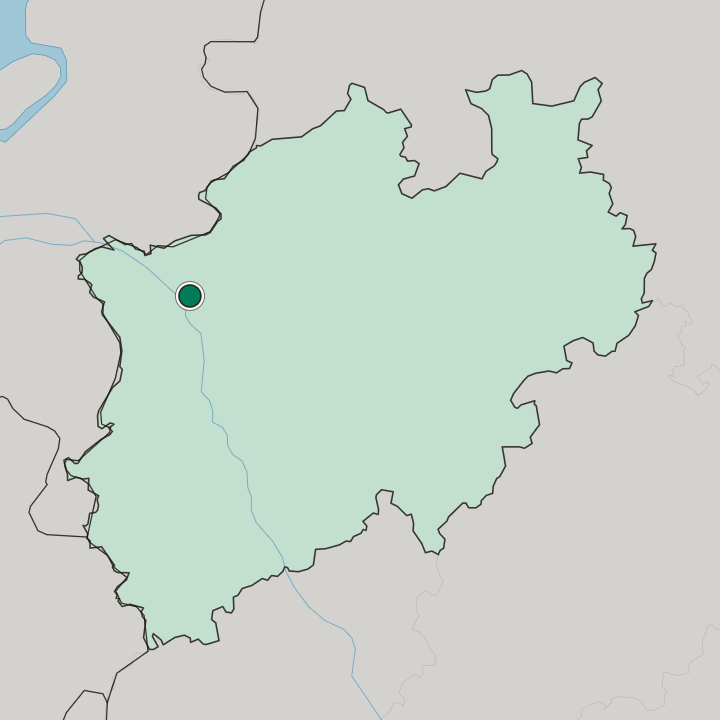 Map showing Wesel — In Nordrhein-Westfalen