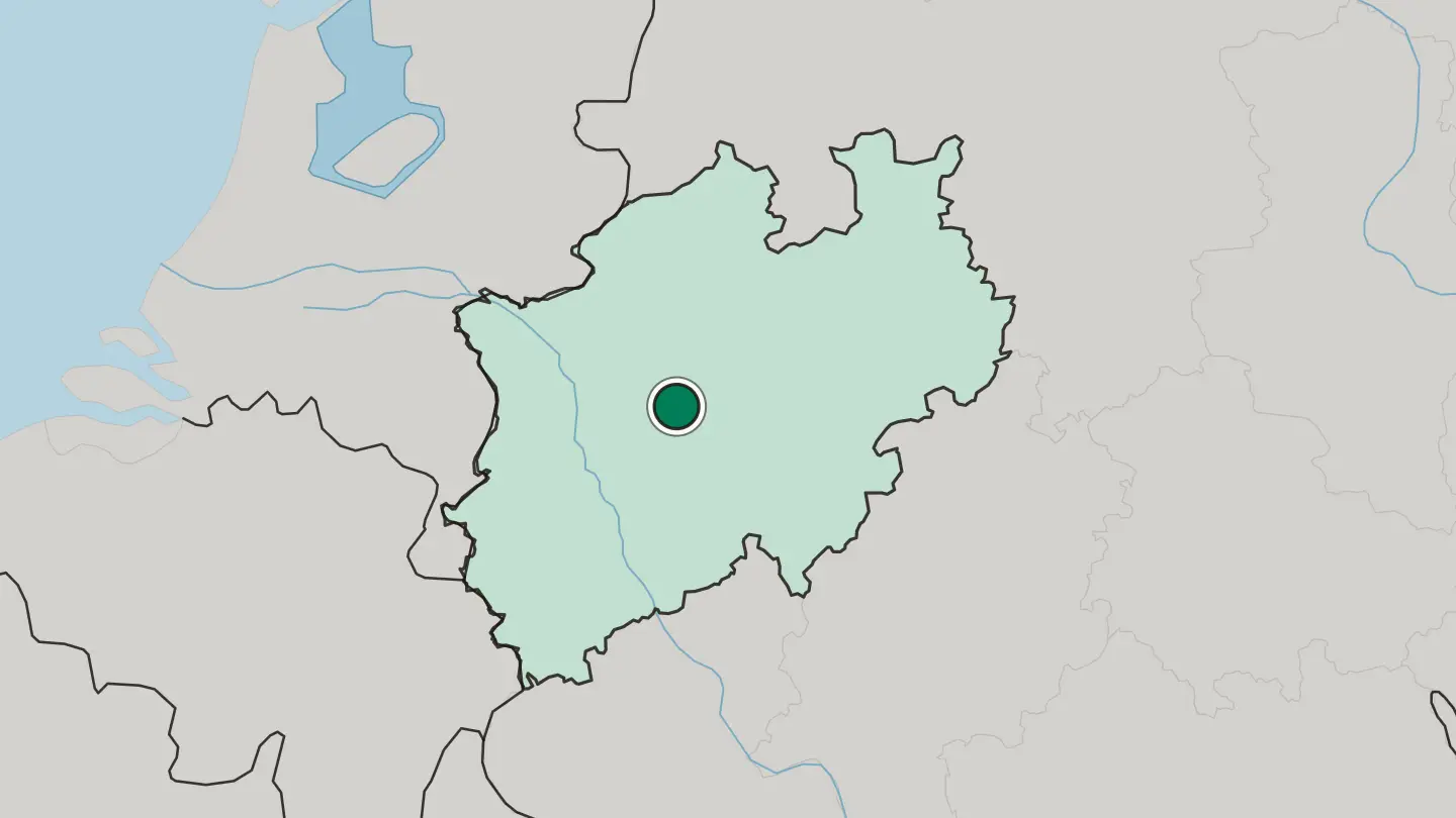Map of Witten in Germany