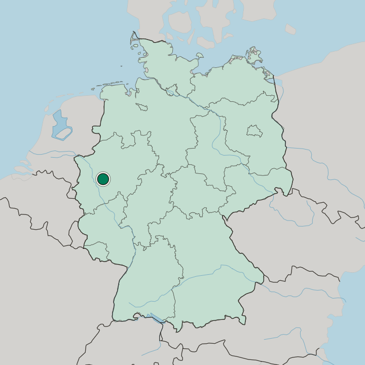 Map showing Ronsdorf — In Germany