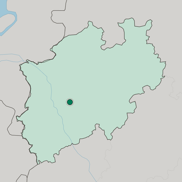 Map showing Ronsdorf — In Nordrhein-Westfalen