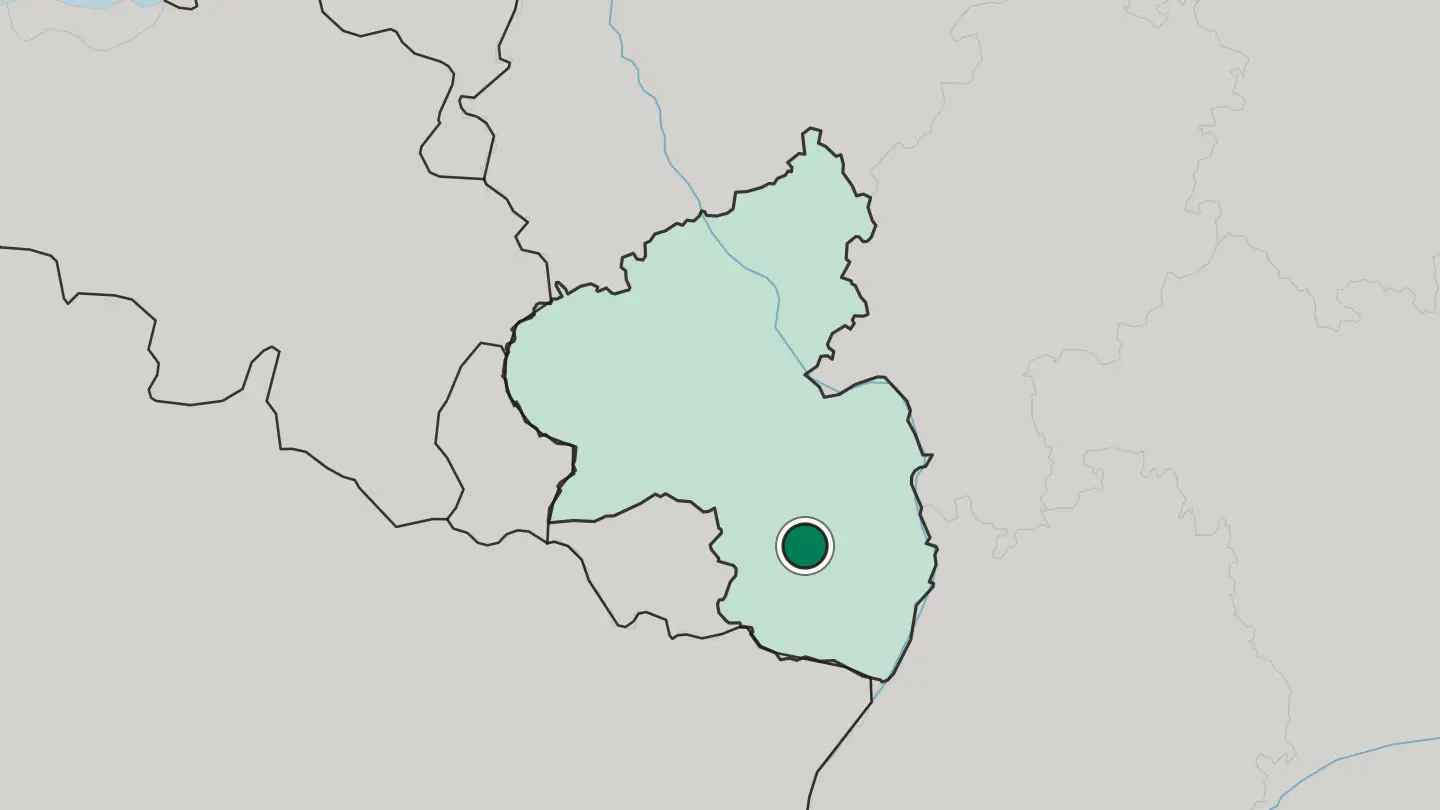 Map of Kaiserslautern in Germany