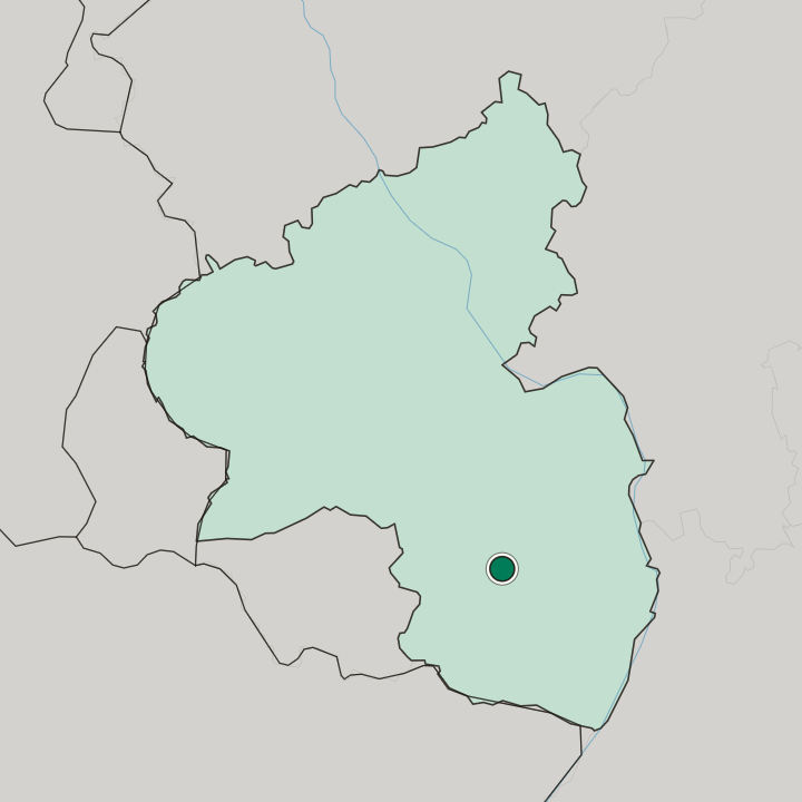 Map showing Kaiserslautern — In Rheinland-Pfalz