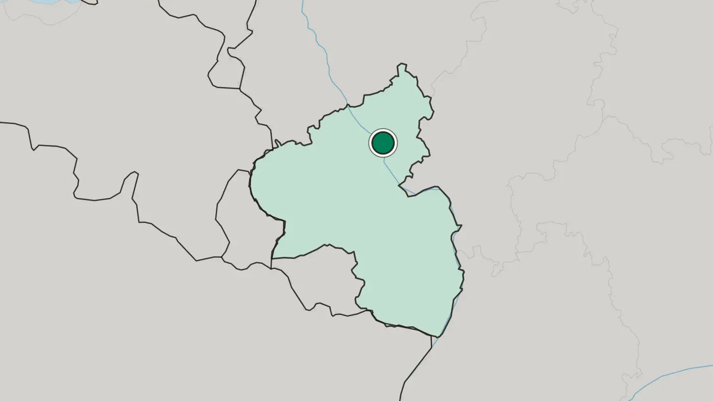 Map of Koblenz in Germany