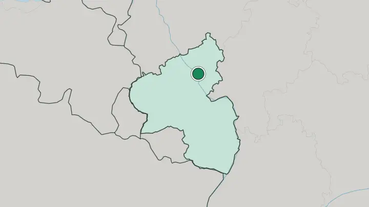 Map of Koblenz in Germany