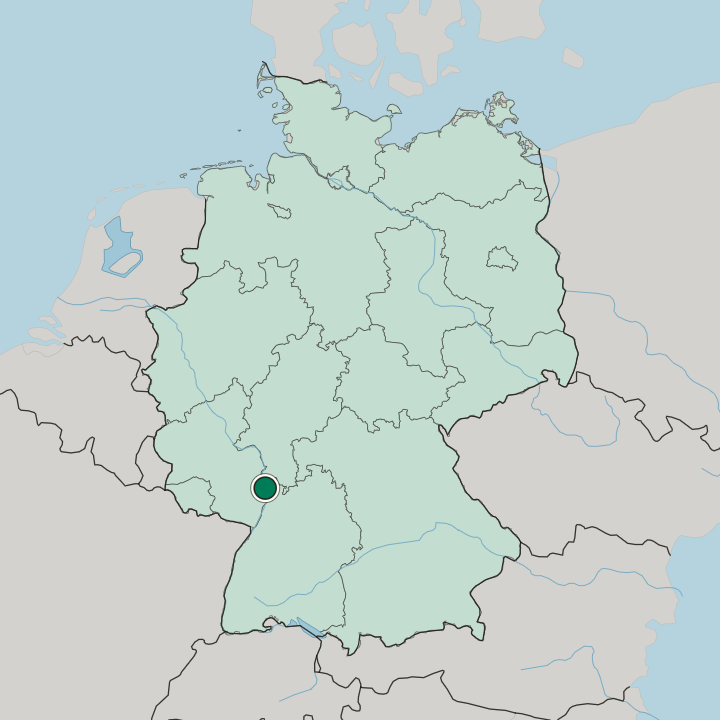 Map showing Gartenstadt — In Germany