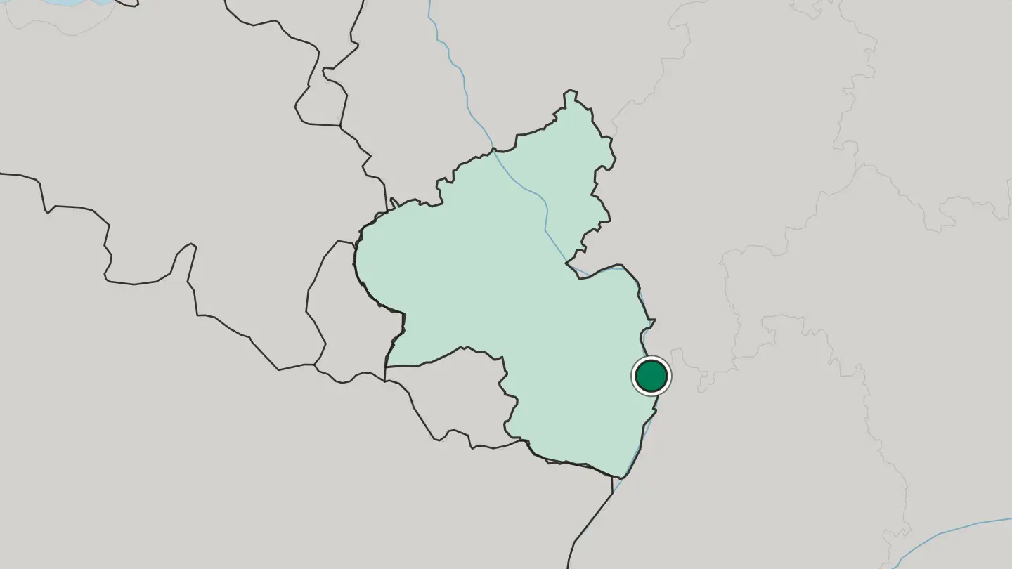 Map of Ludwigshafen am Rhein in Germany
