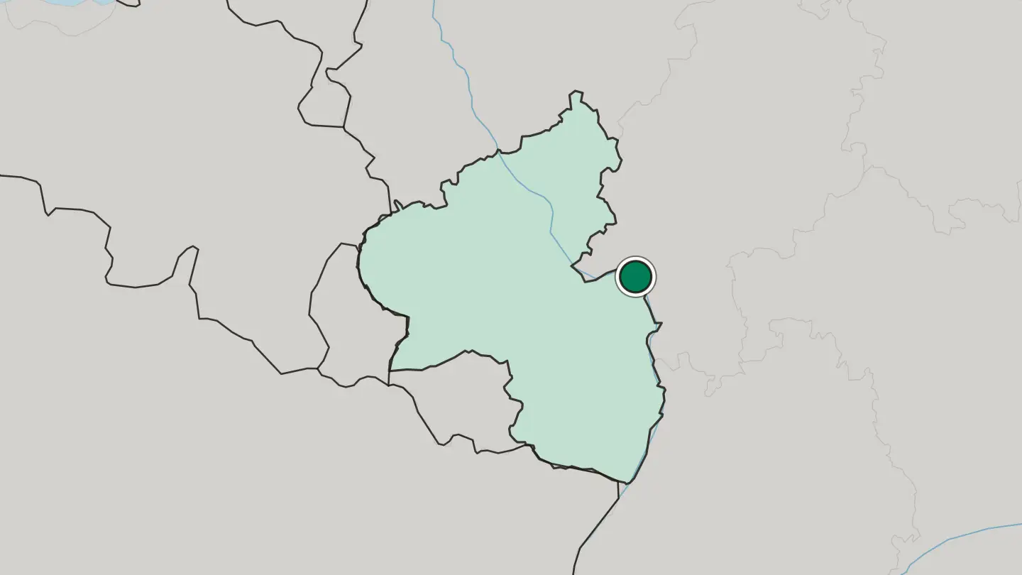 Map of Mainz in Germany
