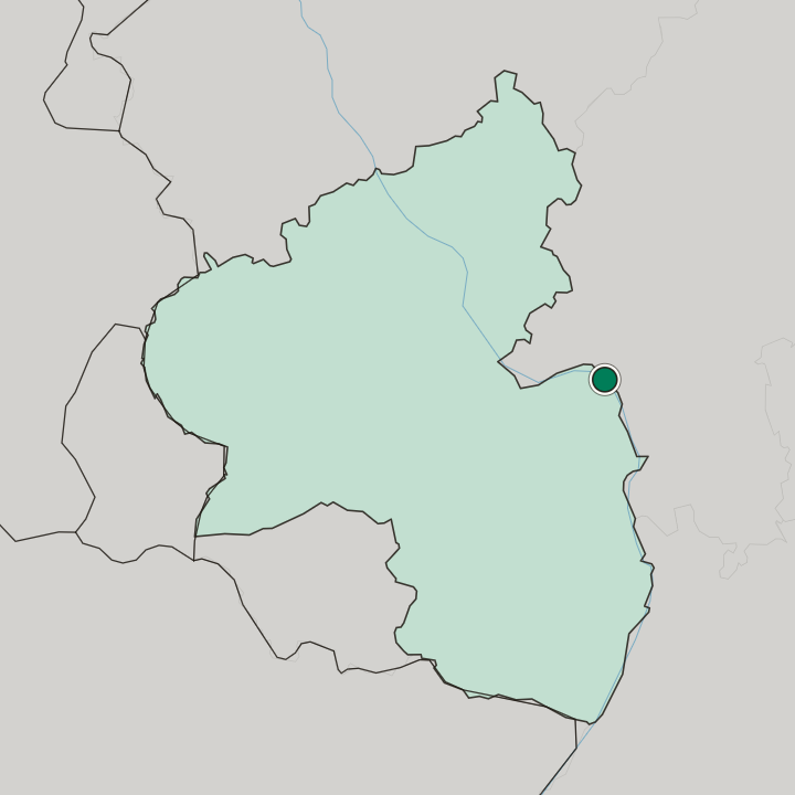 Map showing Mainz — In Rheinland-Pfalz