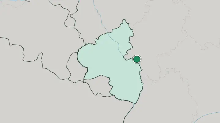 Map of Mainz in Germany