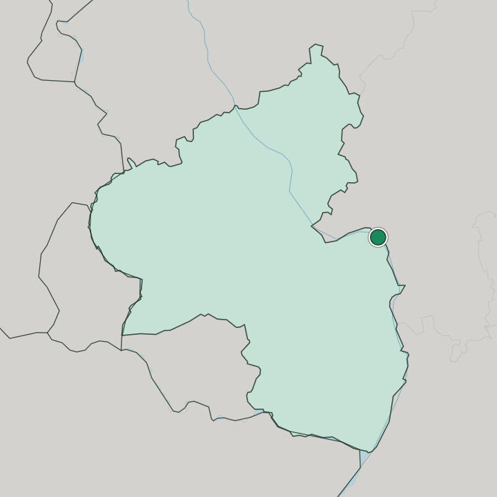 Map showing Mainz — In Rheinland-Pfalz