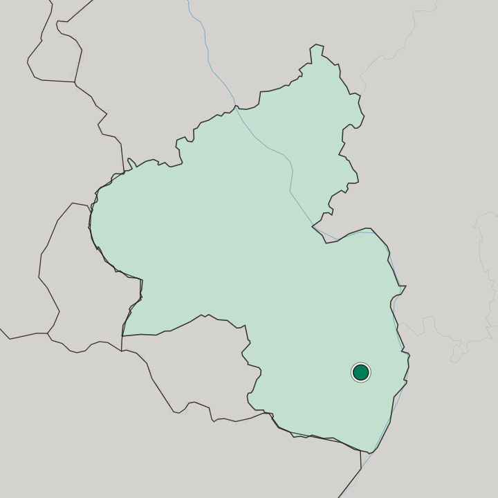 Map showing Neustadt an der Weinstraße — In Rheinland-Pfalz