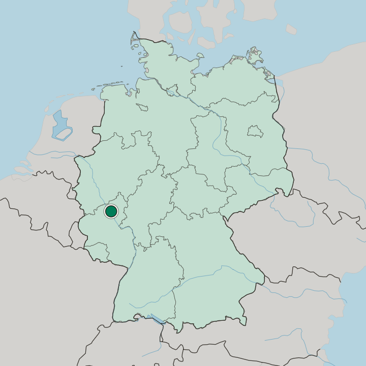 Map showing Neuwied — In Germany