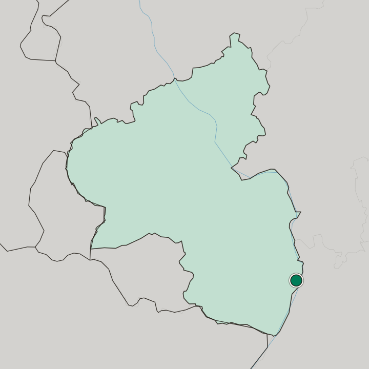 Map showing Speyer — In Rheinland-Pfalz