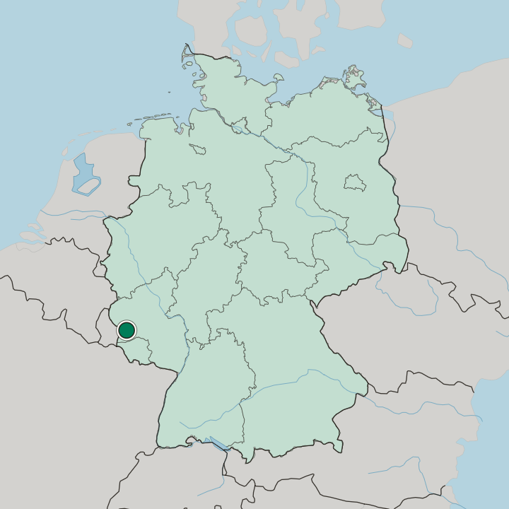 Map showing Trier — In Germany