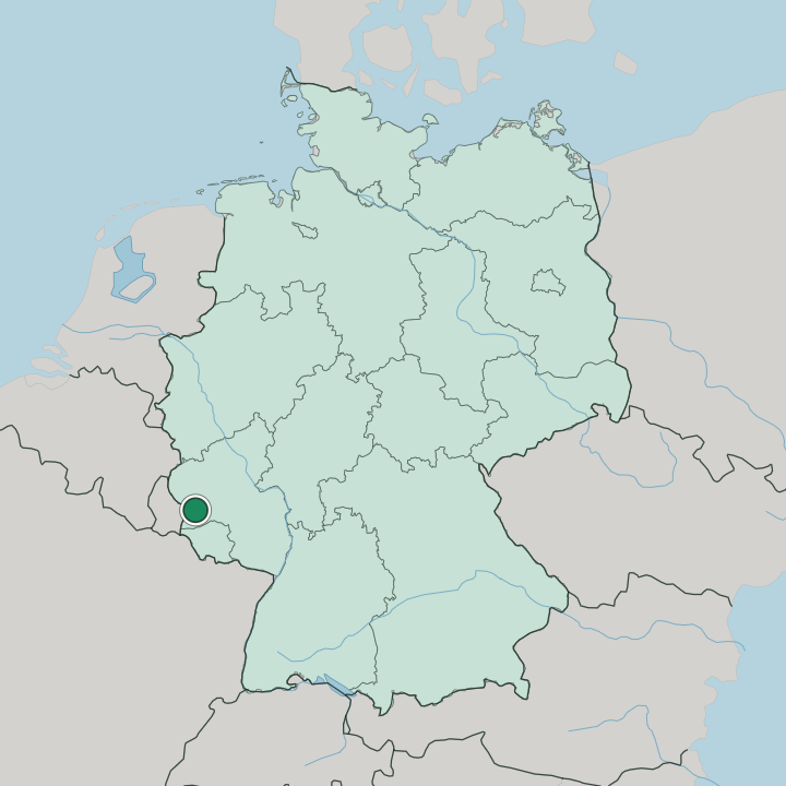 Map showing Trier — In Germany