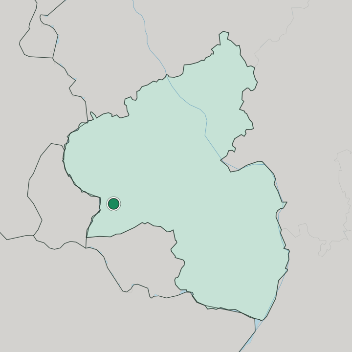 Map showing Trier — In Rheinland-Pfalz