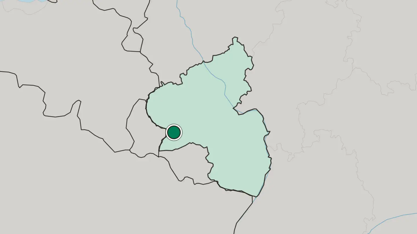 Map of Trier in Germany