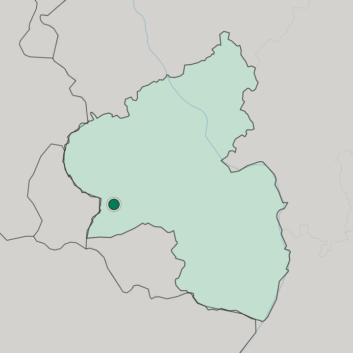 Map showing Trier — In Rheinland-Pfalz