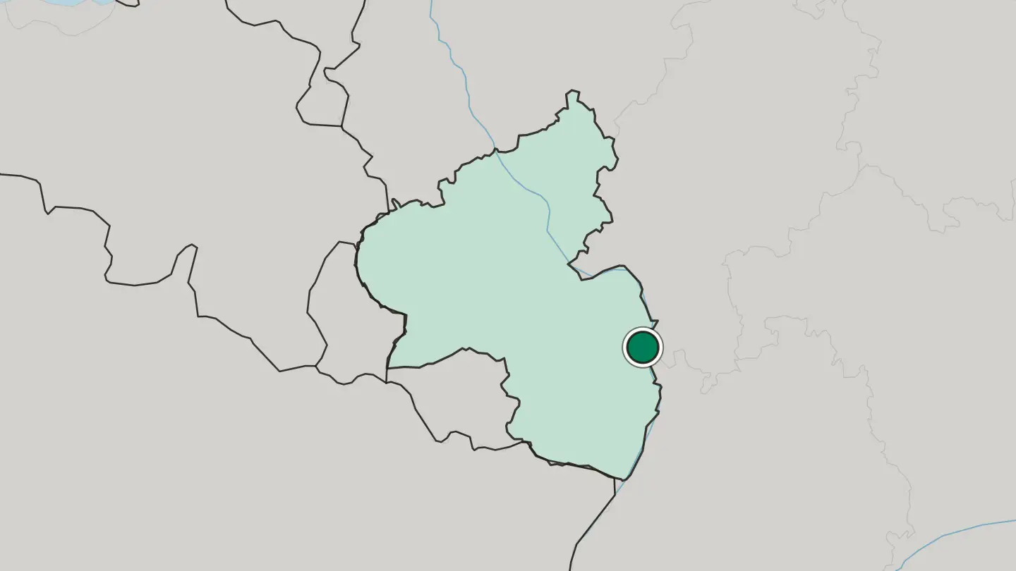 Map of Worms in Germany