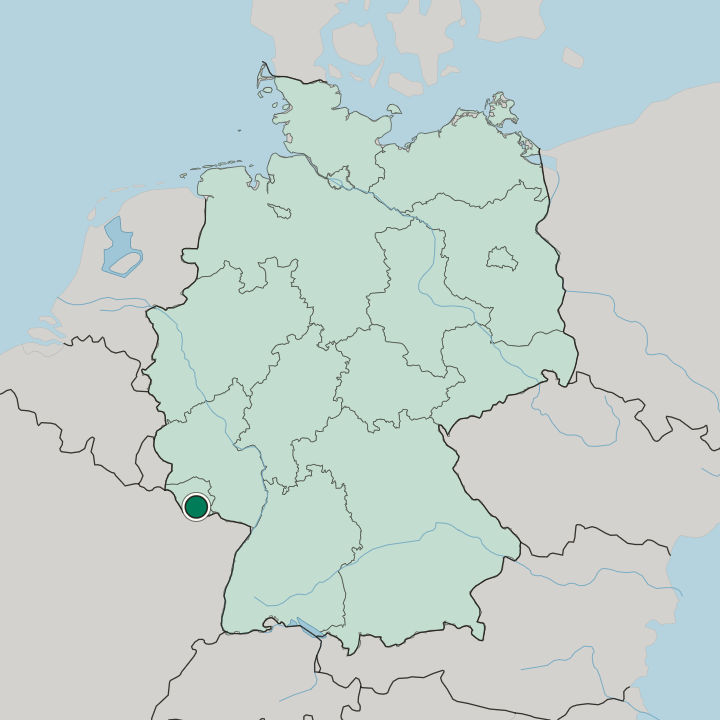 Map showing Dudweiler — In Germany